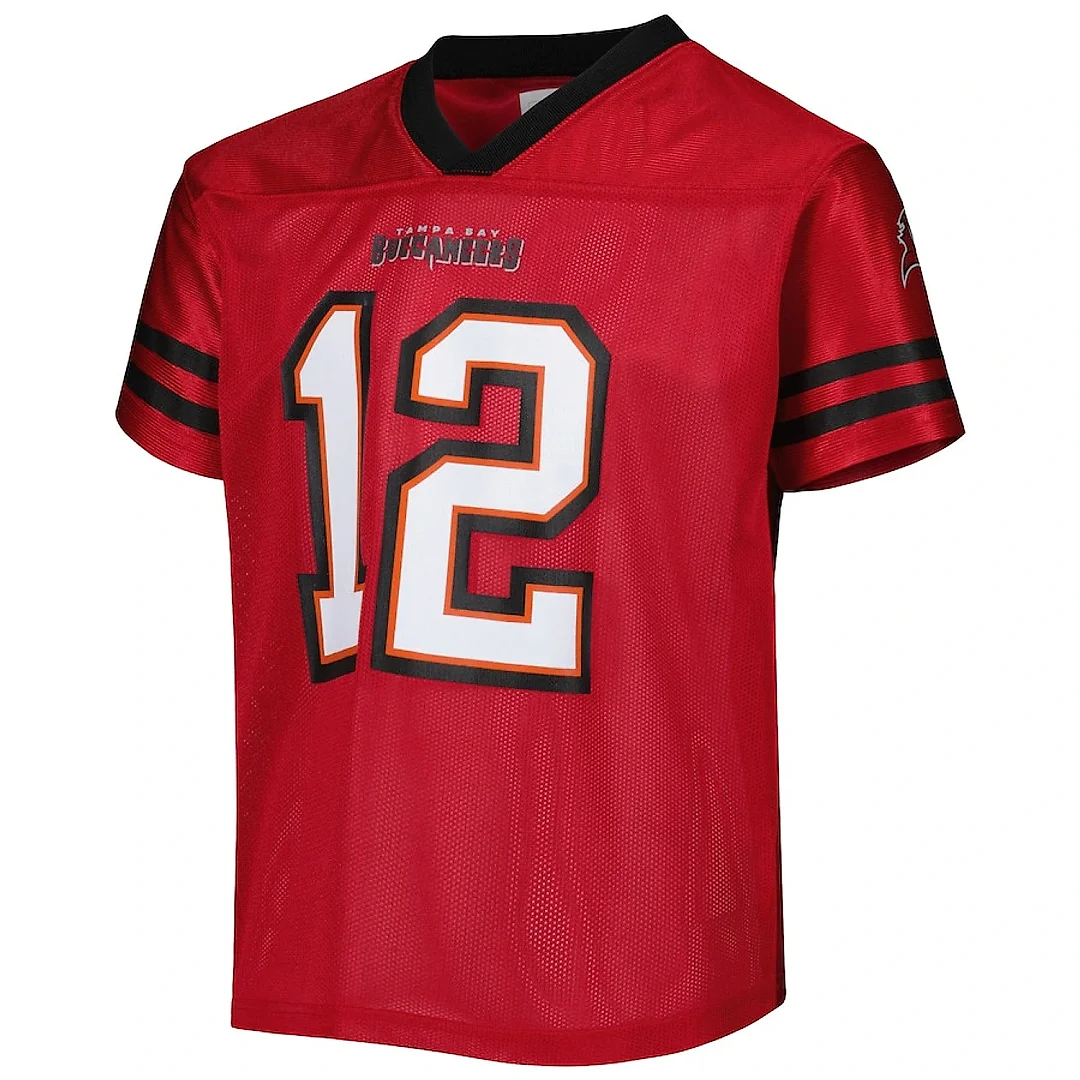 Zennovawear Tom Brady 12 Tampa Bay Buccaneers YOUTH Game Jersey - Red
