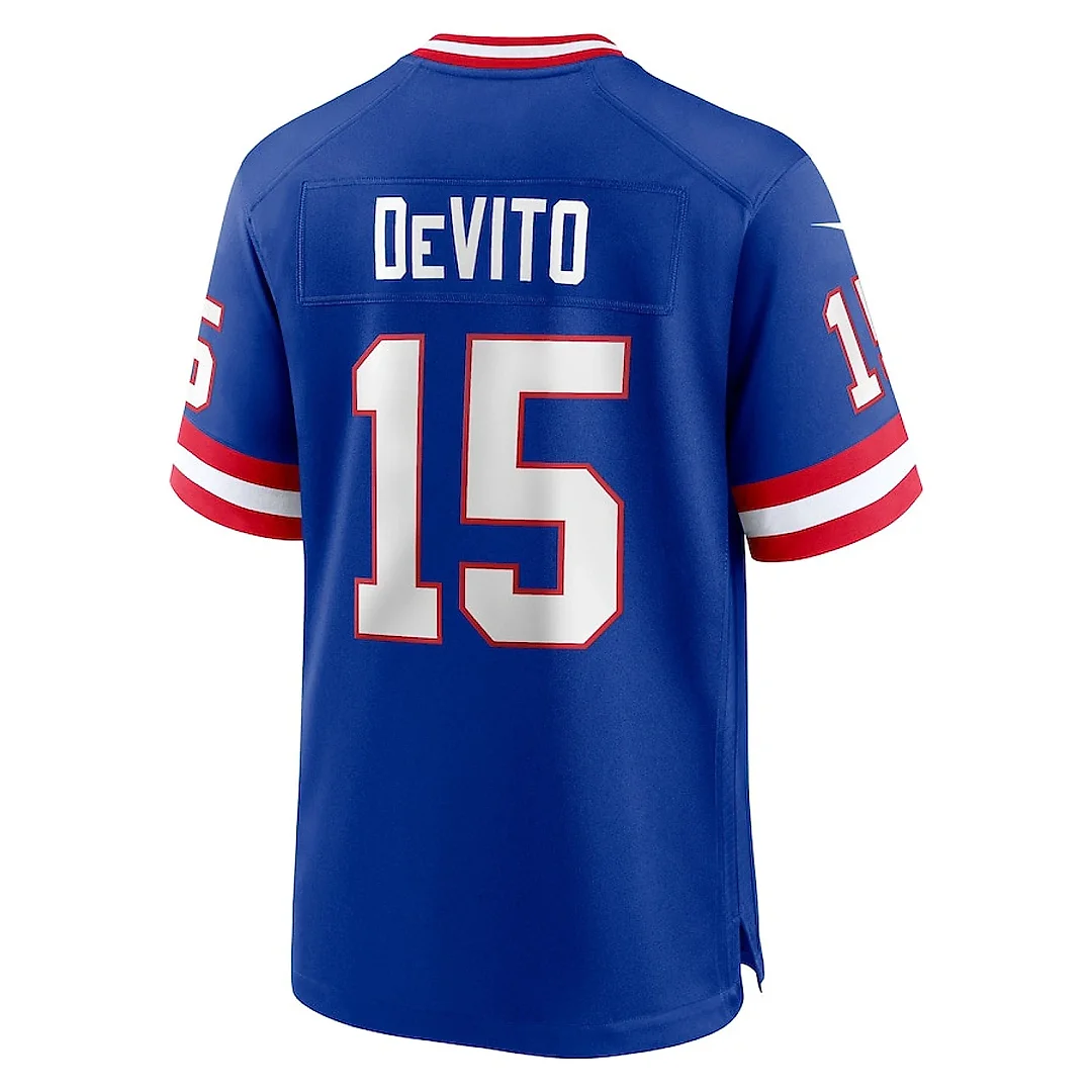 Zennovawear Tommy DeVito 15 New York Giants Alternate Game Men Jersey - Royal
