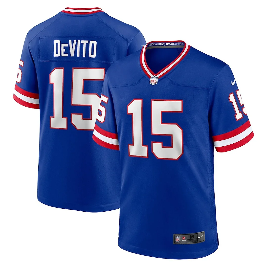 Zennovawear Tommy DeVito 15 New York Giants Alternate Game Men Jersey - Royal