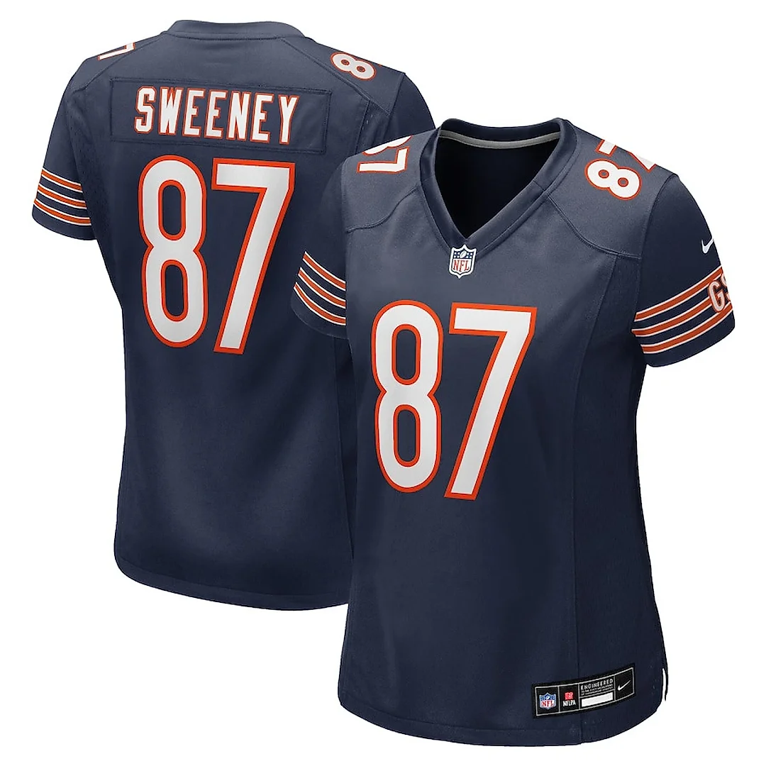 Zennovawear Tommy Sweeney 87 Chicago Bears Women's Game Jersey - Navy