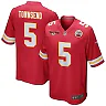 Zennovawear Tommy Townsend 5 Kansas City Chiefs AFC Champions Patch Game Men Jersey - Red