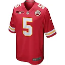 Zennovawear Tommy Townsend 5 Kansas City Chiefs AFC Champions Patch Game Men Jersey - Red