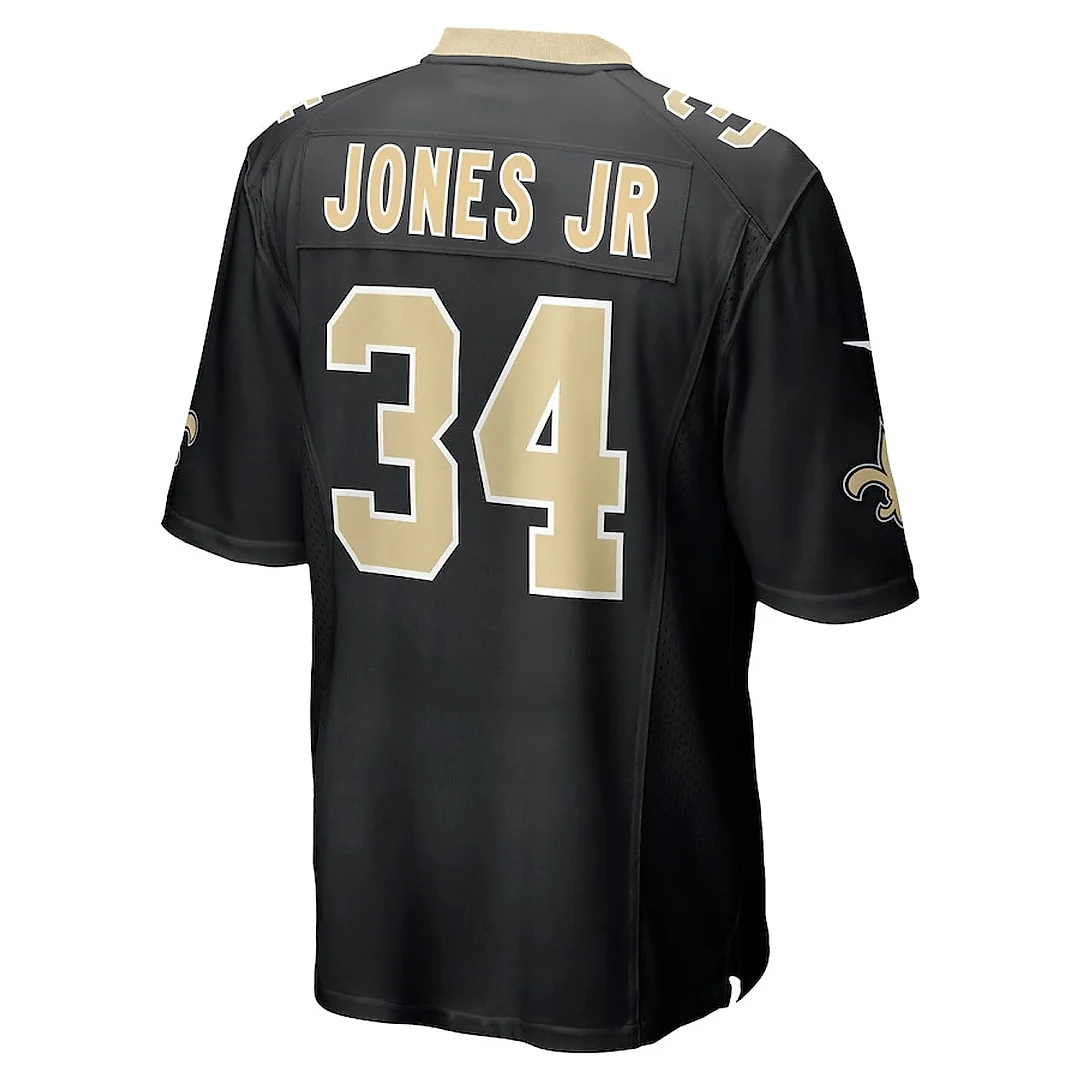 Zennovawear Tony Jones Jr. 34 New Orleans Saints Men Game Jersey - Black