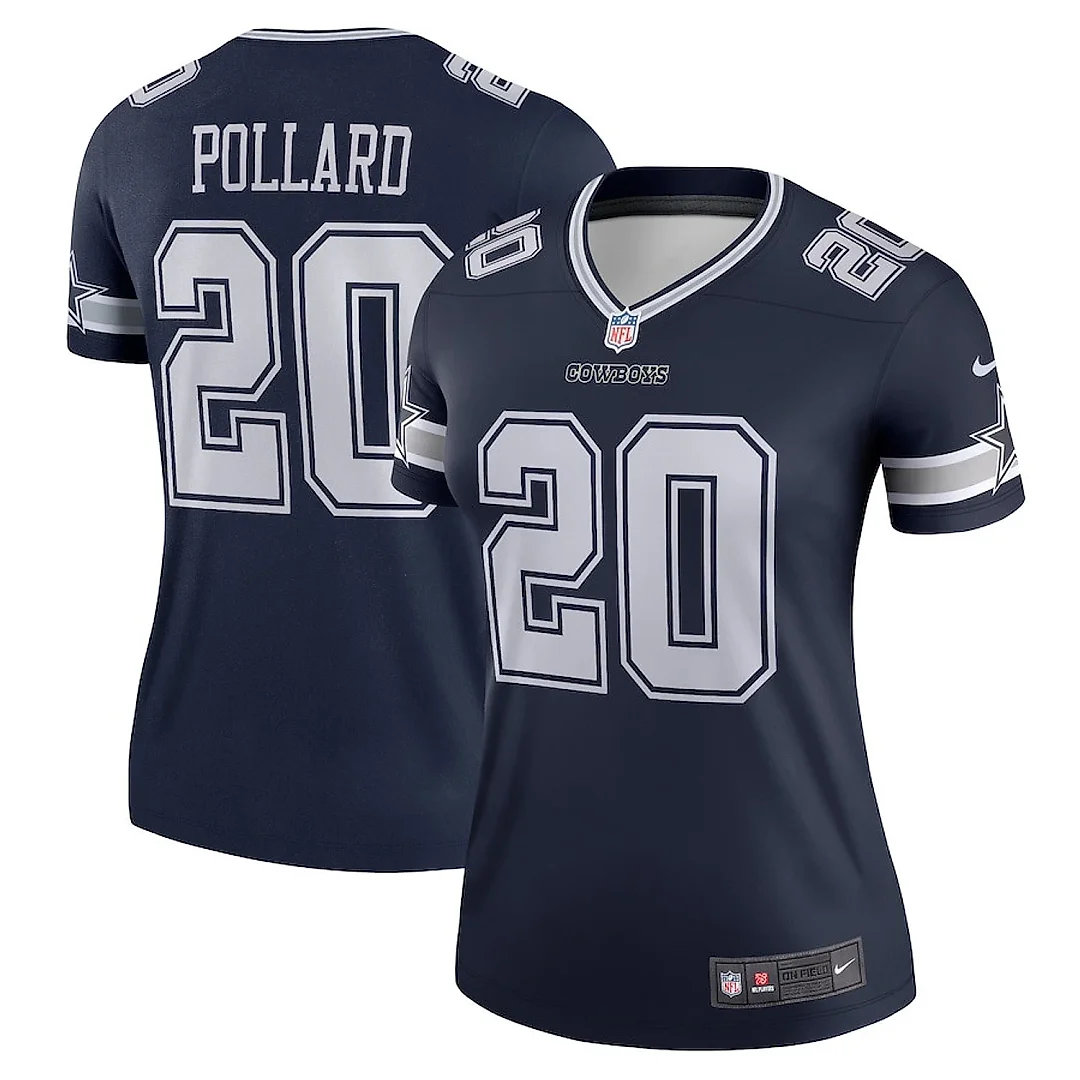 Zennovawear Tony Pollard 20 Dallas Cowboys Women Legend Jersey - Navy