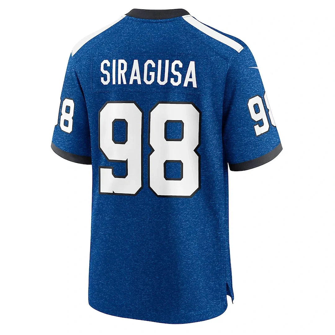 Zennovawear Tony Siragusa 98 Indianapolis Colts Indiana Nights Alternate Game Men Jersey - Royal