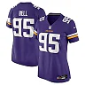 Zennovawear Travis Bell 95 Minnesota Vikings Women's Game Jersey - Purple
