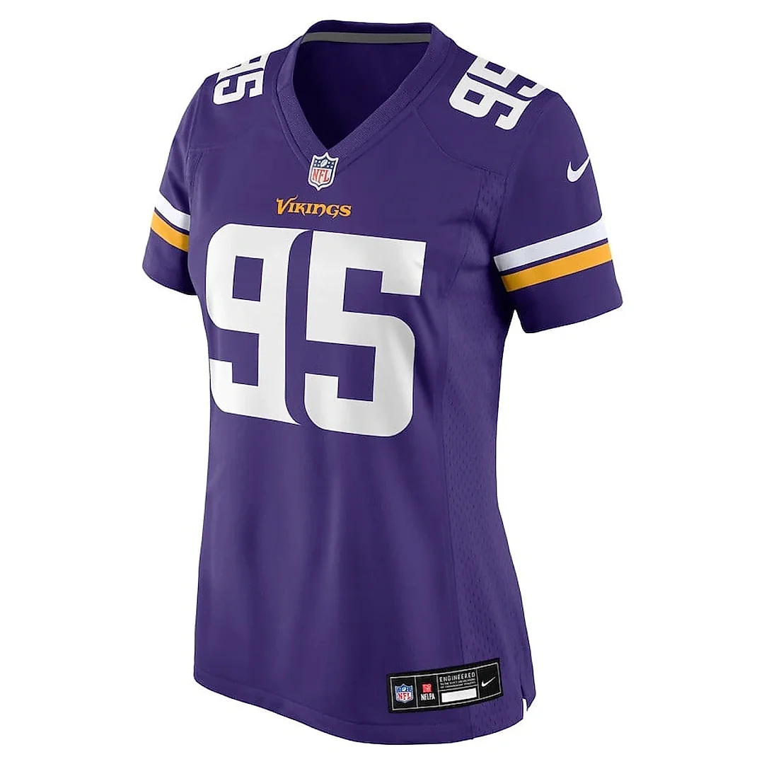Zennovawear Travis Bell 95 Minnesota Vikings Women's Game Jersey - Purple