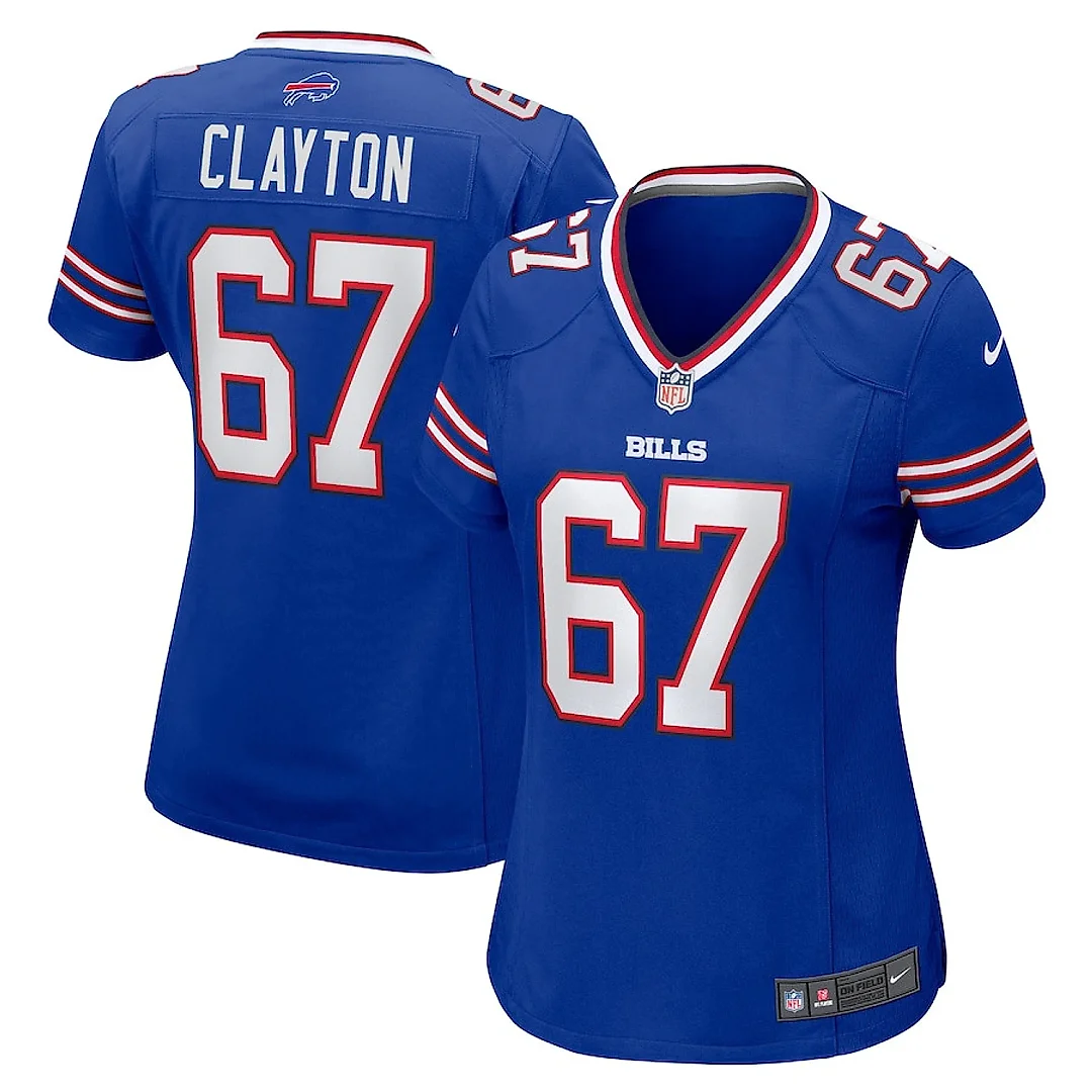 Zennovawear Travis Clayton 67 Buffalo Bills Women's Game Jersey - Royal