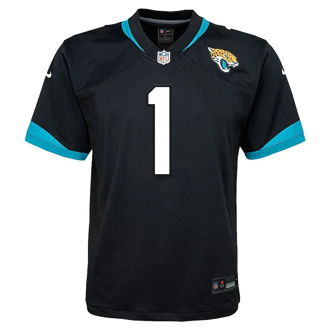 Zennovawear Travis Etienne 1 Jacksonville Jaguars YOUTH Alternate Player Game Jersey - Black