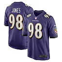 Zennovawear Travis Jones 98 Baltimore Ravens Team Game Men Jersey - Purple