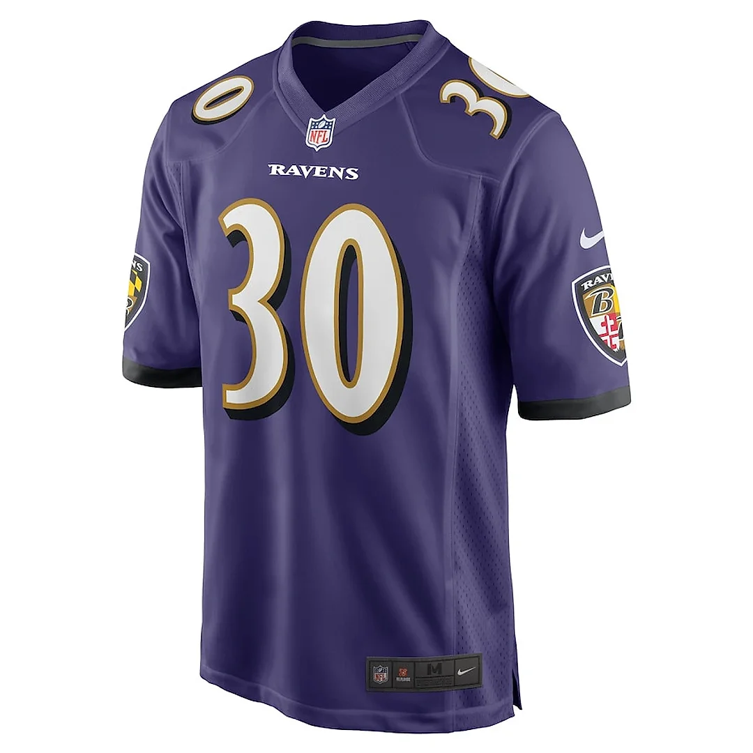 Zennovawear Trayvon Mullen 30 Baltimore Ravens Team Game Men Jersey - Purple