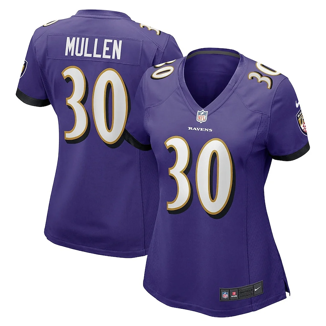 Zennovawear Trayvon Mullen 30 Baltimore Ravens Women's Game Jersey - Purple