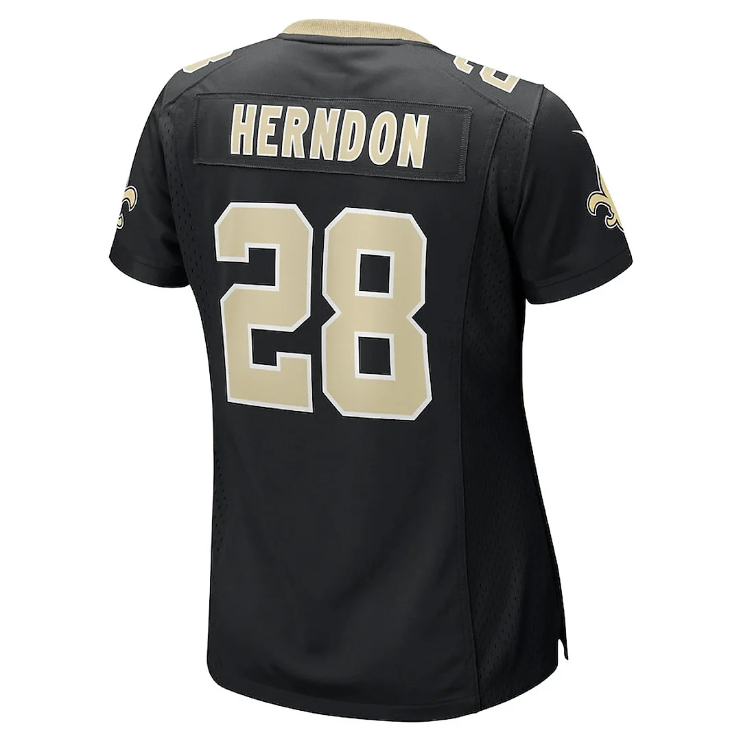 Zennovawear Tre Herndon 28 New Orleans Saints Women's Game Jersey - Black