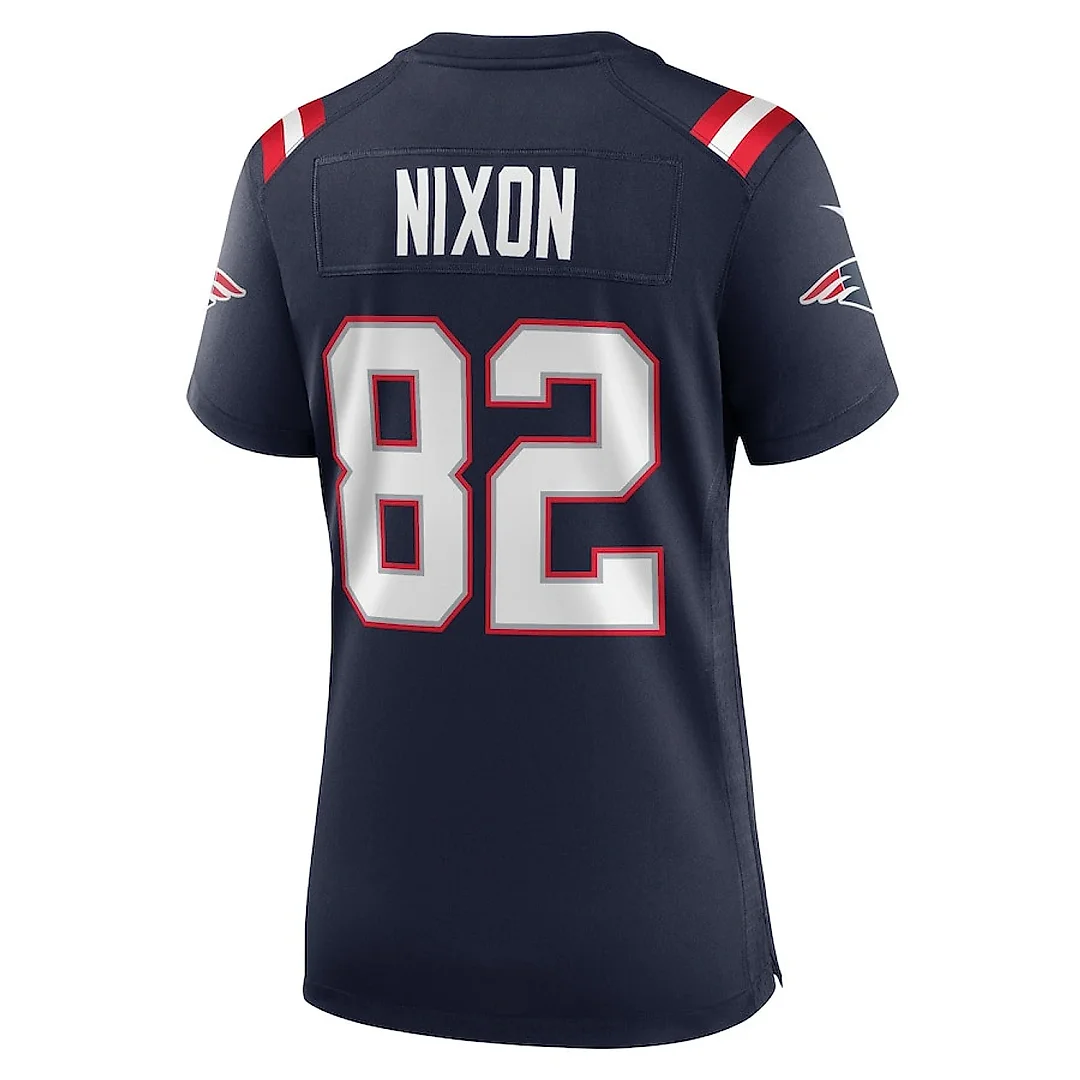 Zennovawear Tre Nixon 82 New England Patriots Women Game Jersey - Navy