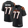 Zennovawear Trent Brown 77 Cincinnati Bengals Game Men Jersey - Black