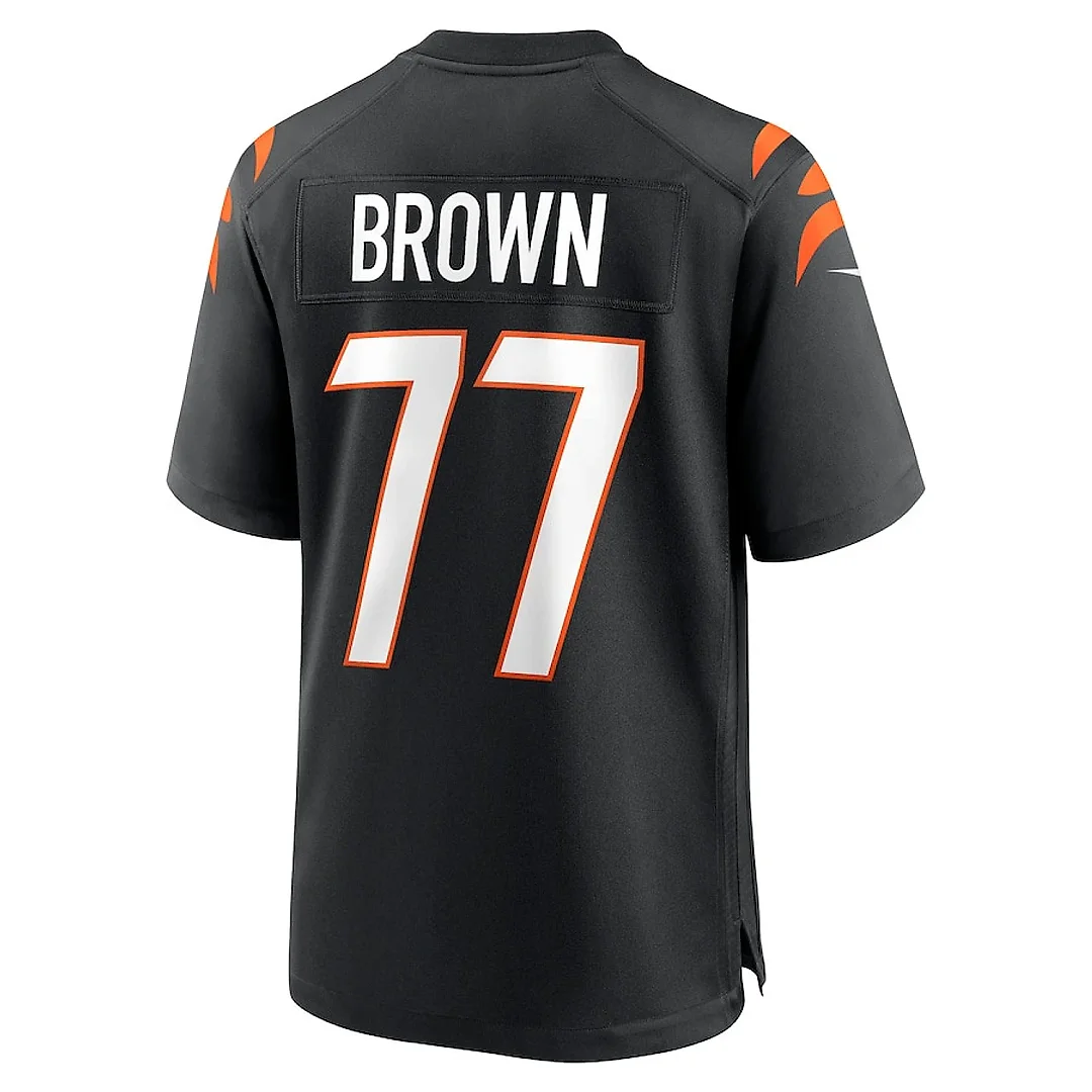 Zennovawear Trent Brown 77 Cincinnati Bengals Game Men Jersey - Black