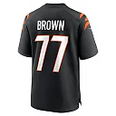 Zennovawear Trent Brown 77 Cincinnati Bengals Game Men Jersey - Black