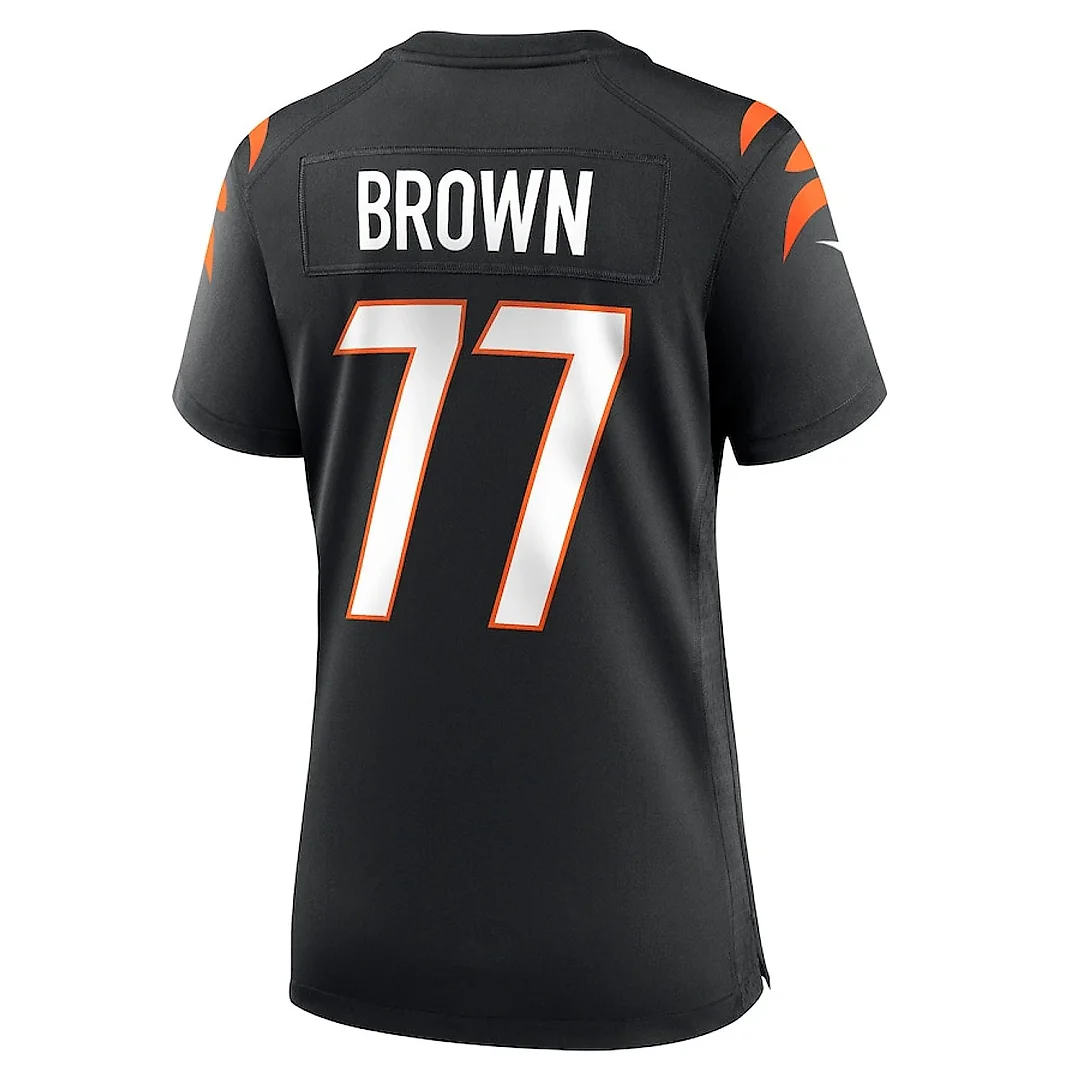 Zennovawear Trent Brown 77 Cincinnati Bengals Women's Game Jersey - Black