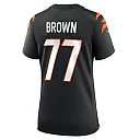 Zennovawear Trent Brown 77 Cincinnati Bengals Women's Game Jersey - Black