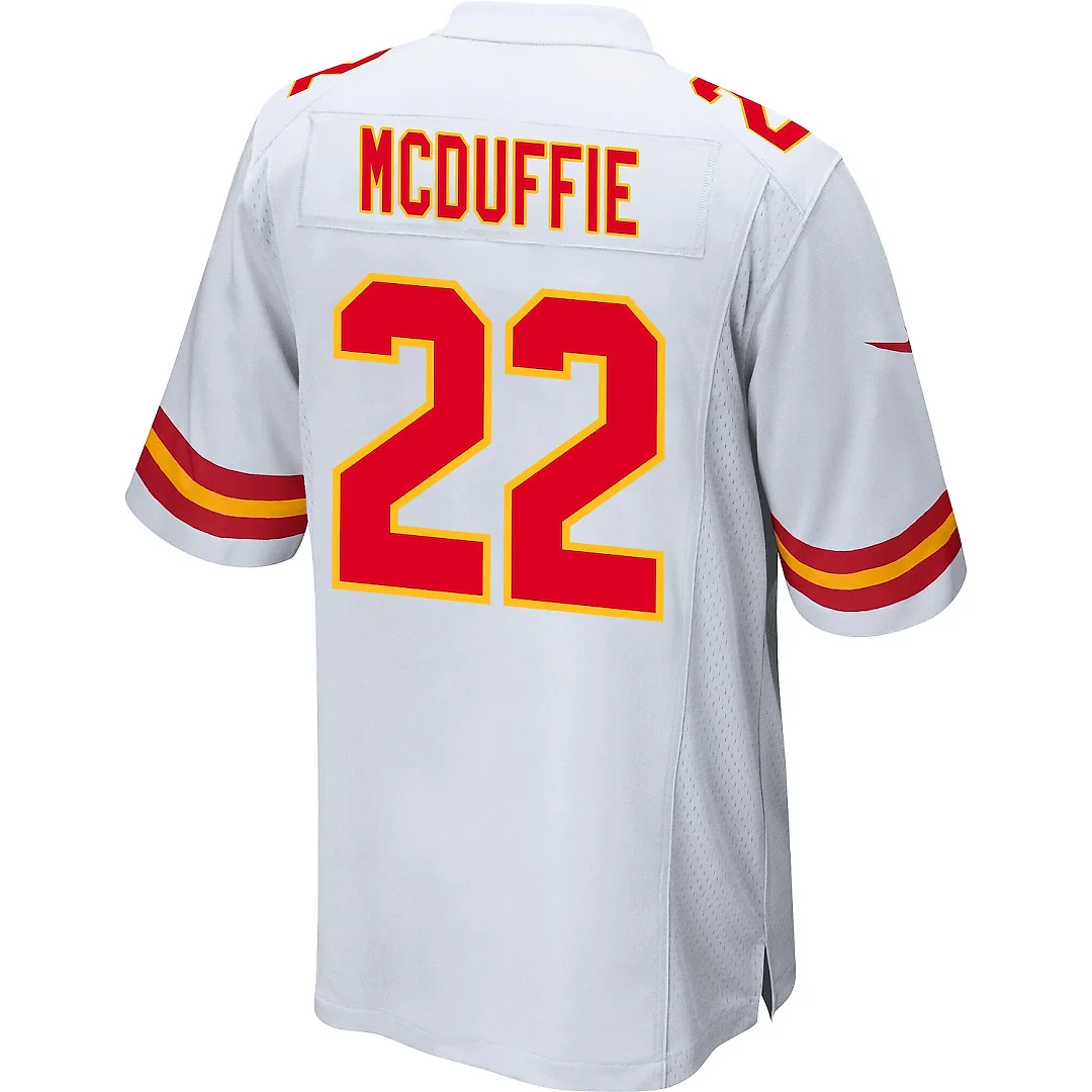 Zennovawear Trent McDuffie 22 Kansas City Chiefs AFC Champions Patch Game Men Jersey - White