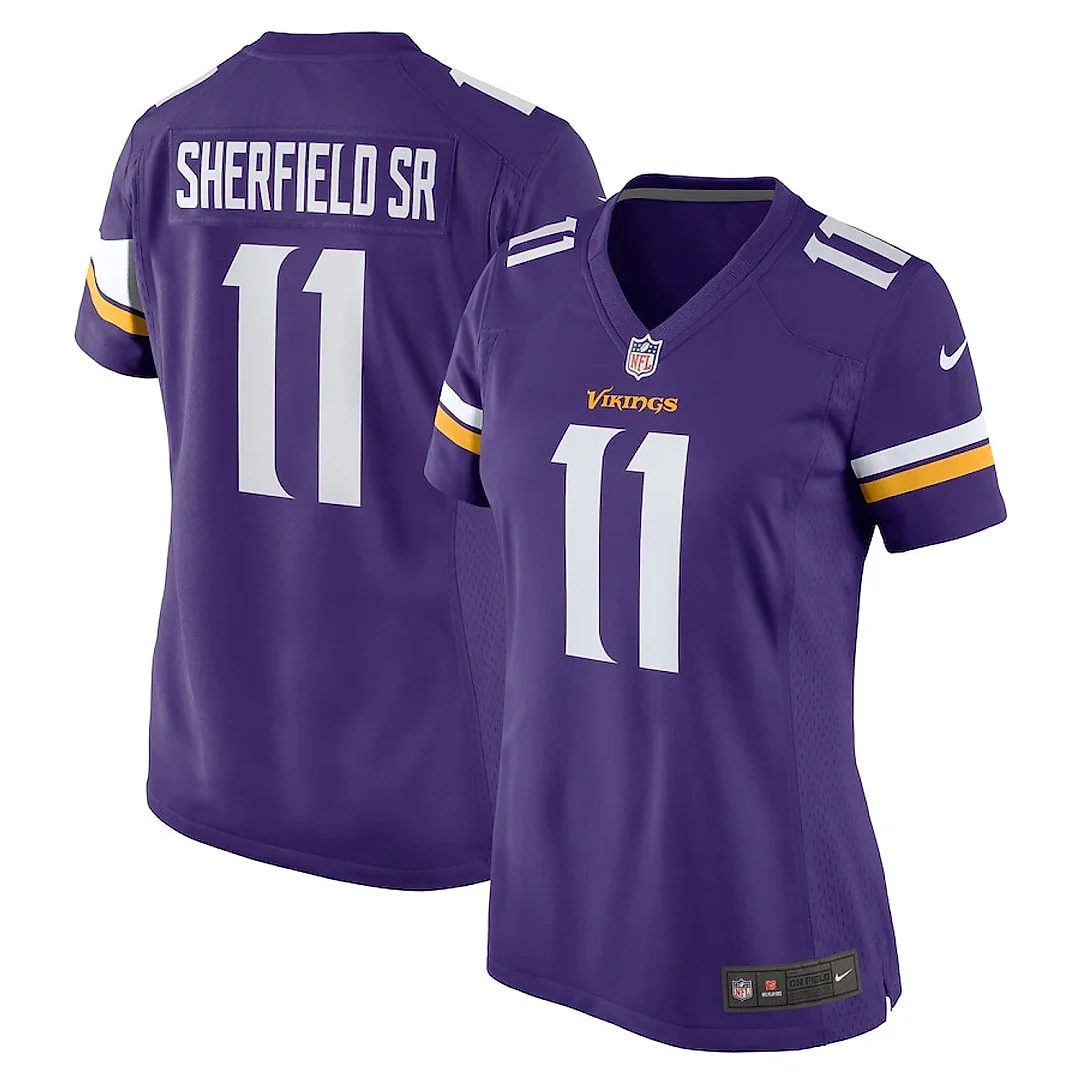 Zennovawear Trent Sherfield Sr. 11 Minnesota Vikings Women's Game Jersey - Purple