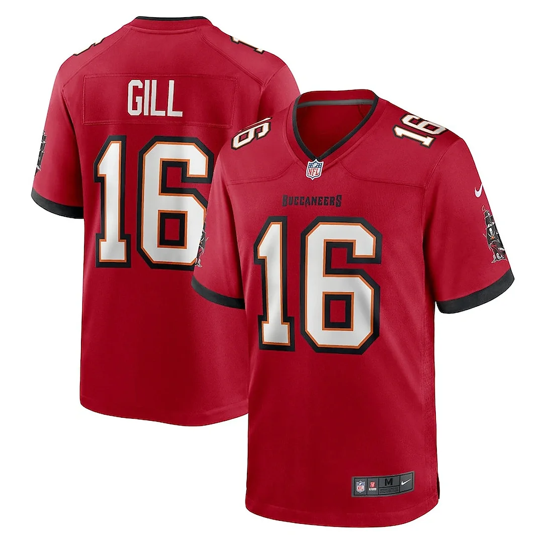 Zennovawear Trenton Gill 16 Tampa Bay Buccaneers Team Game Men Jersey - Red