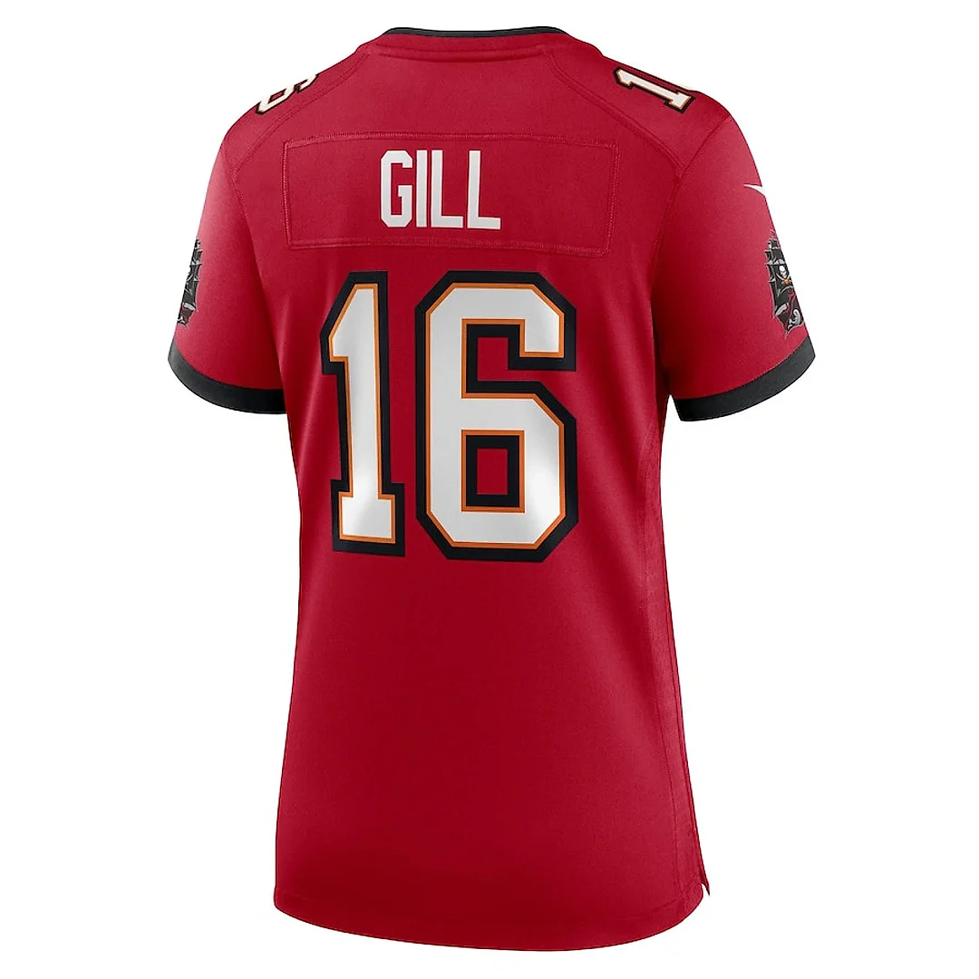 Zennovawear Trenton Gill 16 Tampa Bay Buccaneers Women's Team Game Jersey - Red