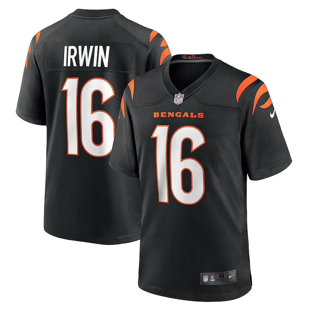 Zennovawear Trenton Irwin 16 Cincinnati Bengals Men Game Jersey - Black