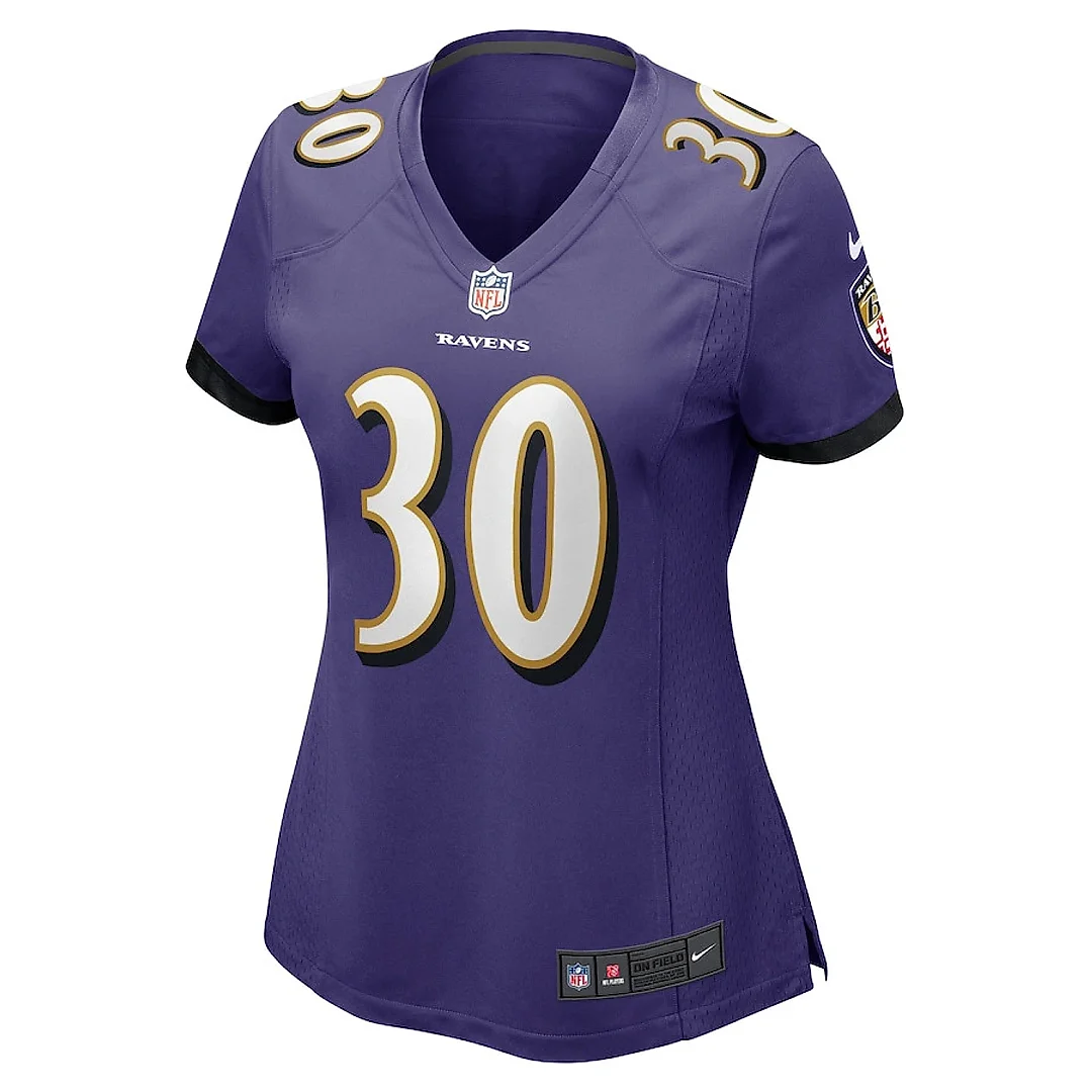 Zennovawear Trenton Simpson 30 Baltimore Ravens Women Game Jersey - Purple