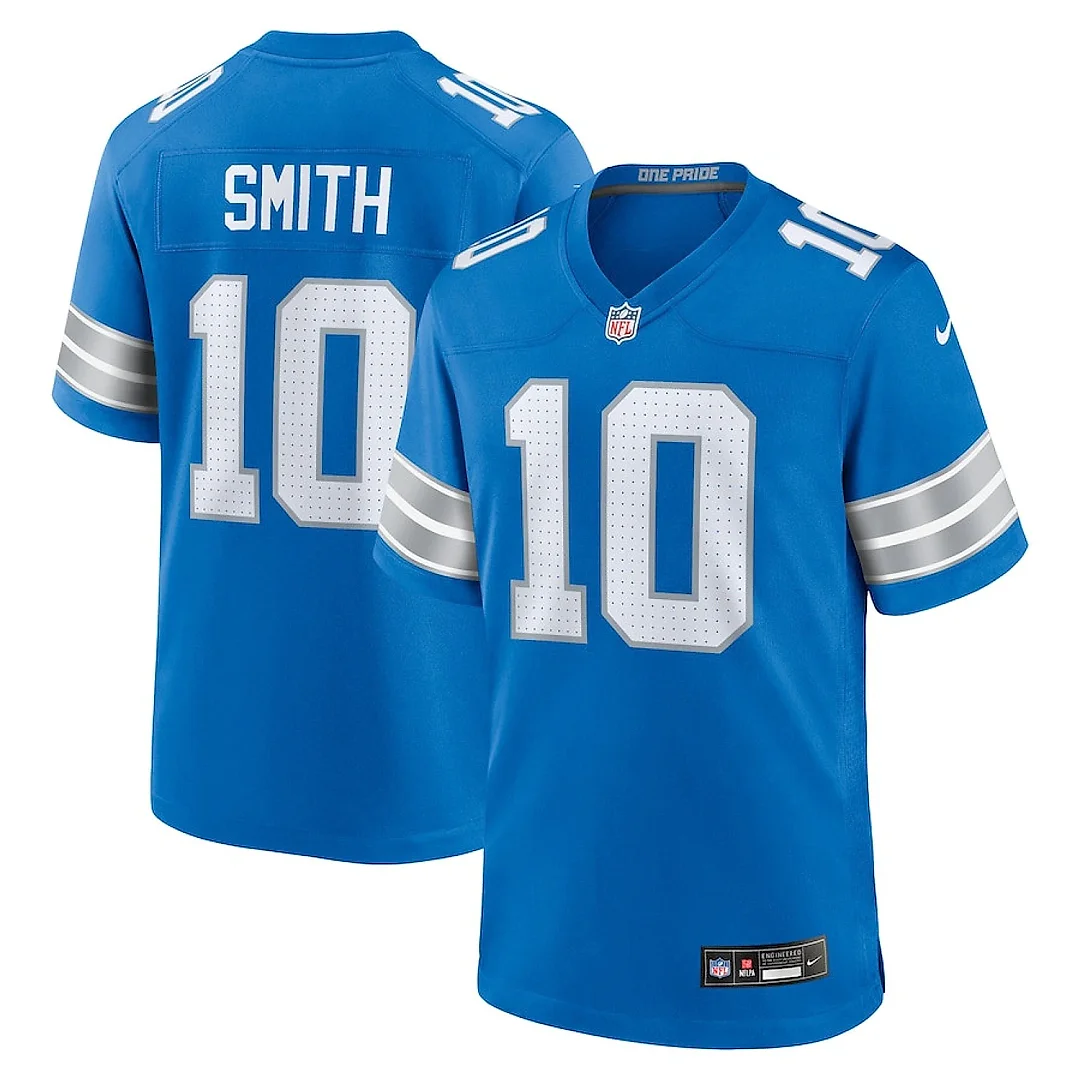 Zennovawear Tre'Quan Smith 10 Detroit Lions Game Men Jersey - Blue