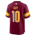 Zennovawear Tress Way 10 Washington Commanders Game Men Jersey - Burgundy