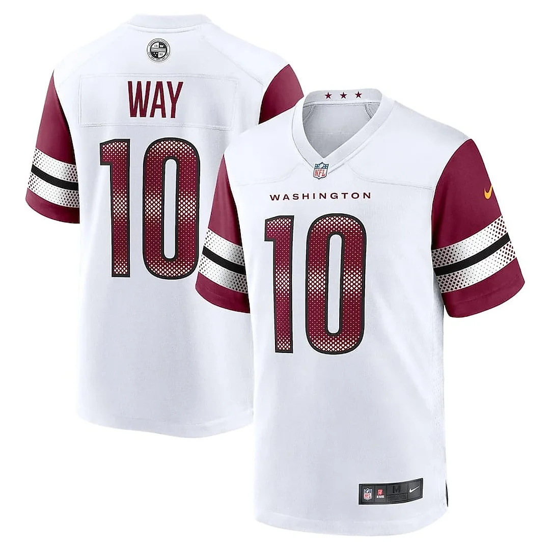 Zennovawear Tress Way 10 Washington Commanders Game Men Jersey - White