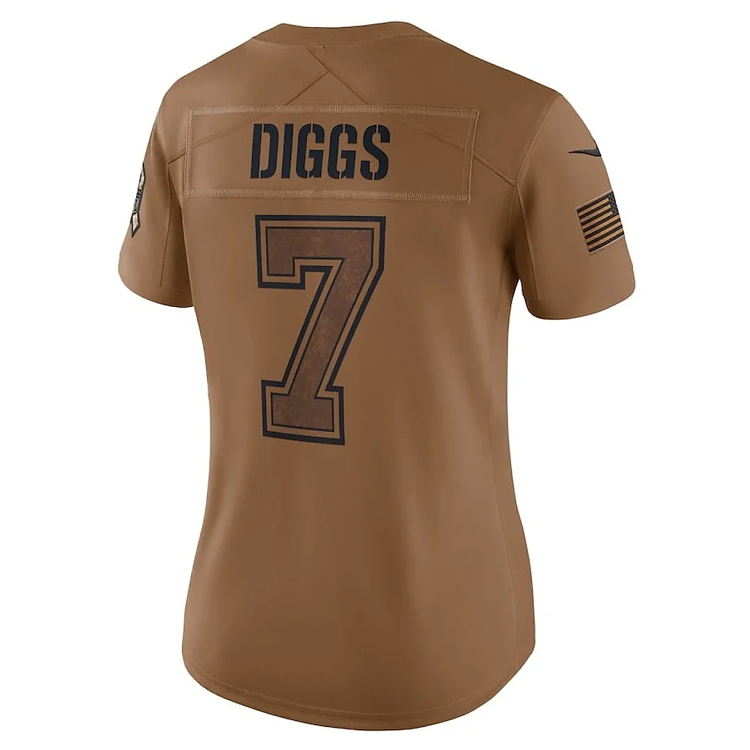 Zennovawear Trevon Diggs 7 Dallas Cowboys 2023 Salute To Service Limited Women Jersey - Brown