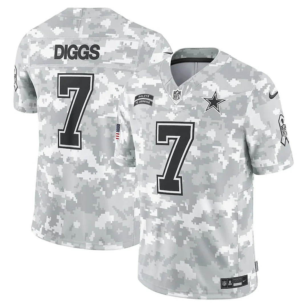 Zennovawear Trevon Diggs 7 Dallas Cowboys 2024 Salute to Service Limited Men Jersey - Arctic Camo