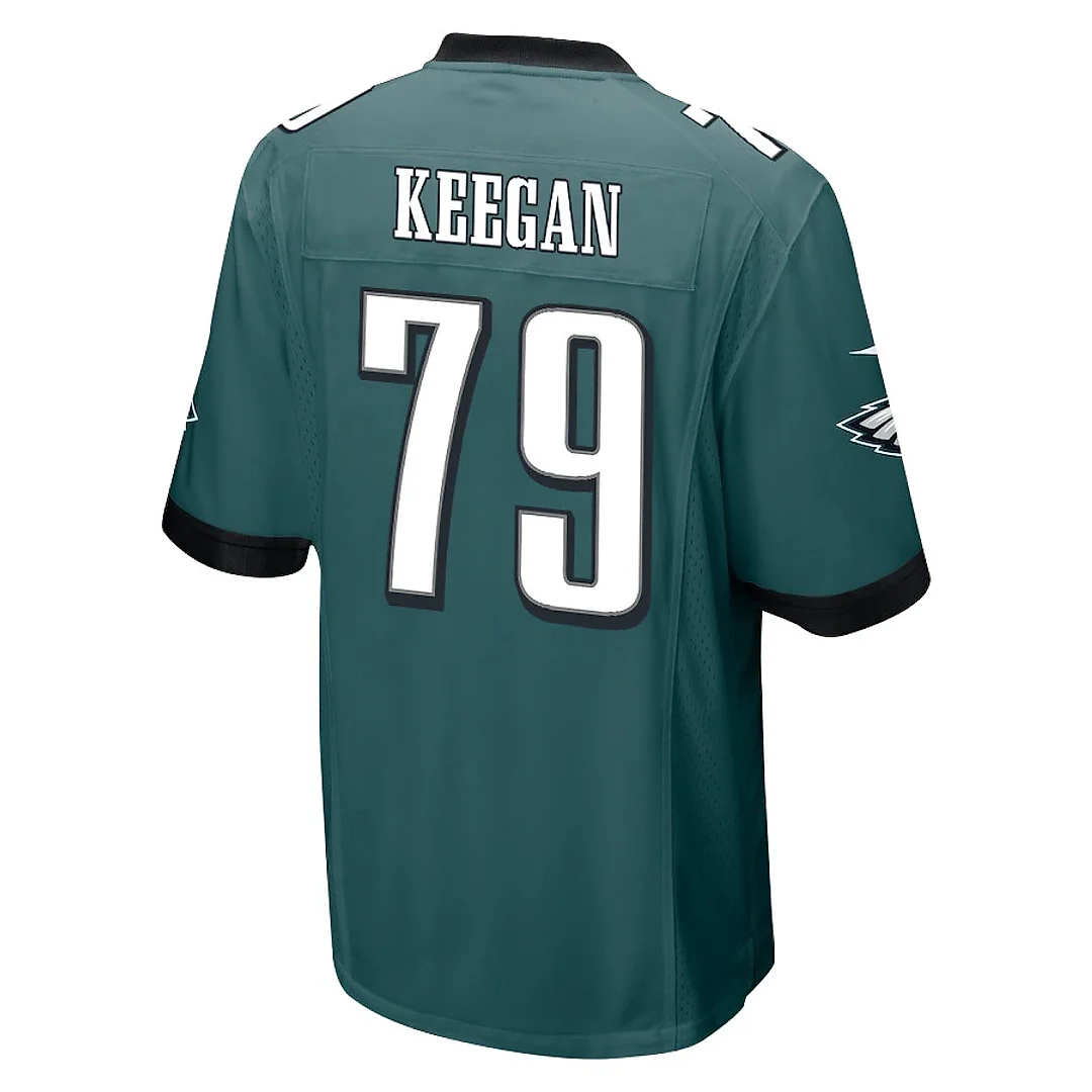 Zennovawear Trevor Keegan 79 Philadelphia Eagles Super Bowl LIX New Orleans Patch Game Men Jersey - Midnight Green