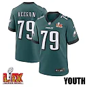 Zennovawear Trevor Keegan 79 Philadelphia Eagles Super Bowl LIX YOUTH Jersey - Midnight Green