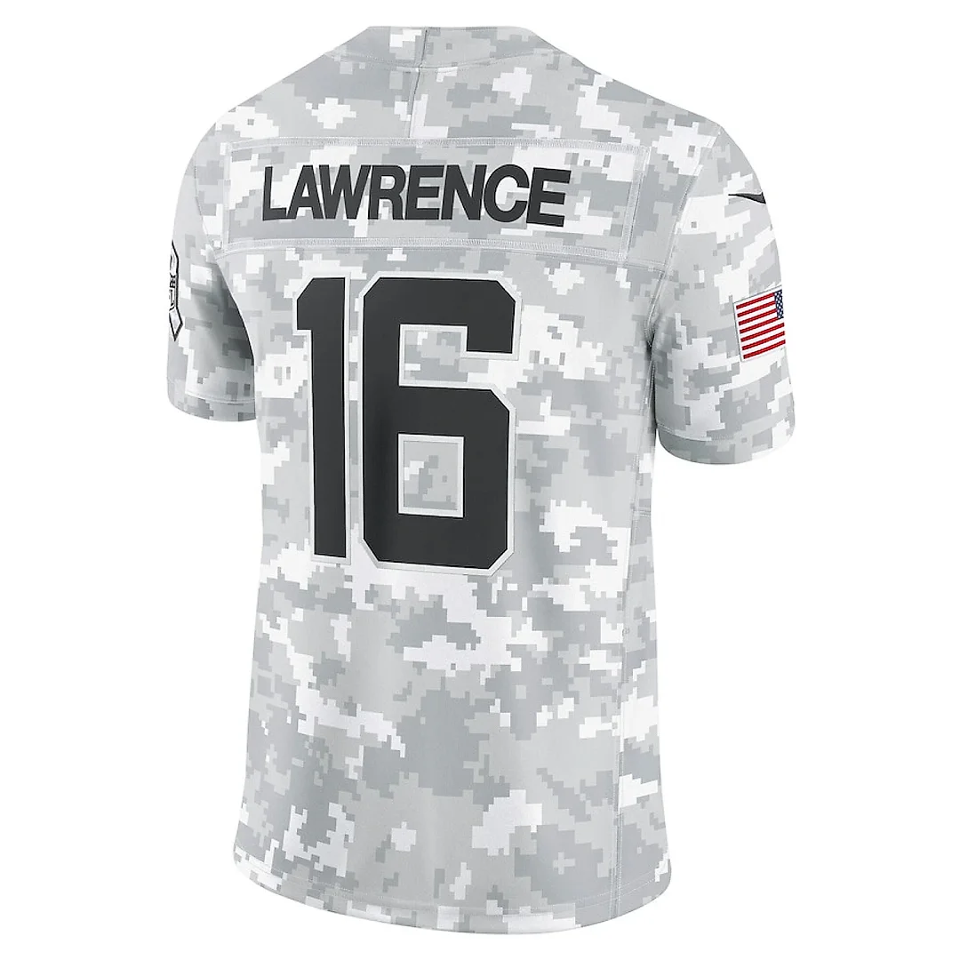 Zennovawear Trevor Lawrence 16 Jacksonville Jaguars 2024 Salute to Service Limited Men Jersey - Arctic Camo