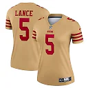 Zennovawear Trey Lance 5 San Francisco 49ers Women Team Inverted Legend Jersey - Gold