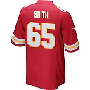 Zennovawear Trey Smith 65 Kansas City Chiefs AFC Champions Patch Game Men Jersey - Red