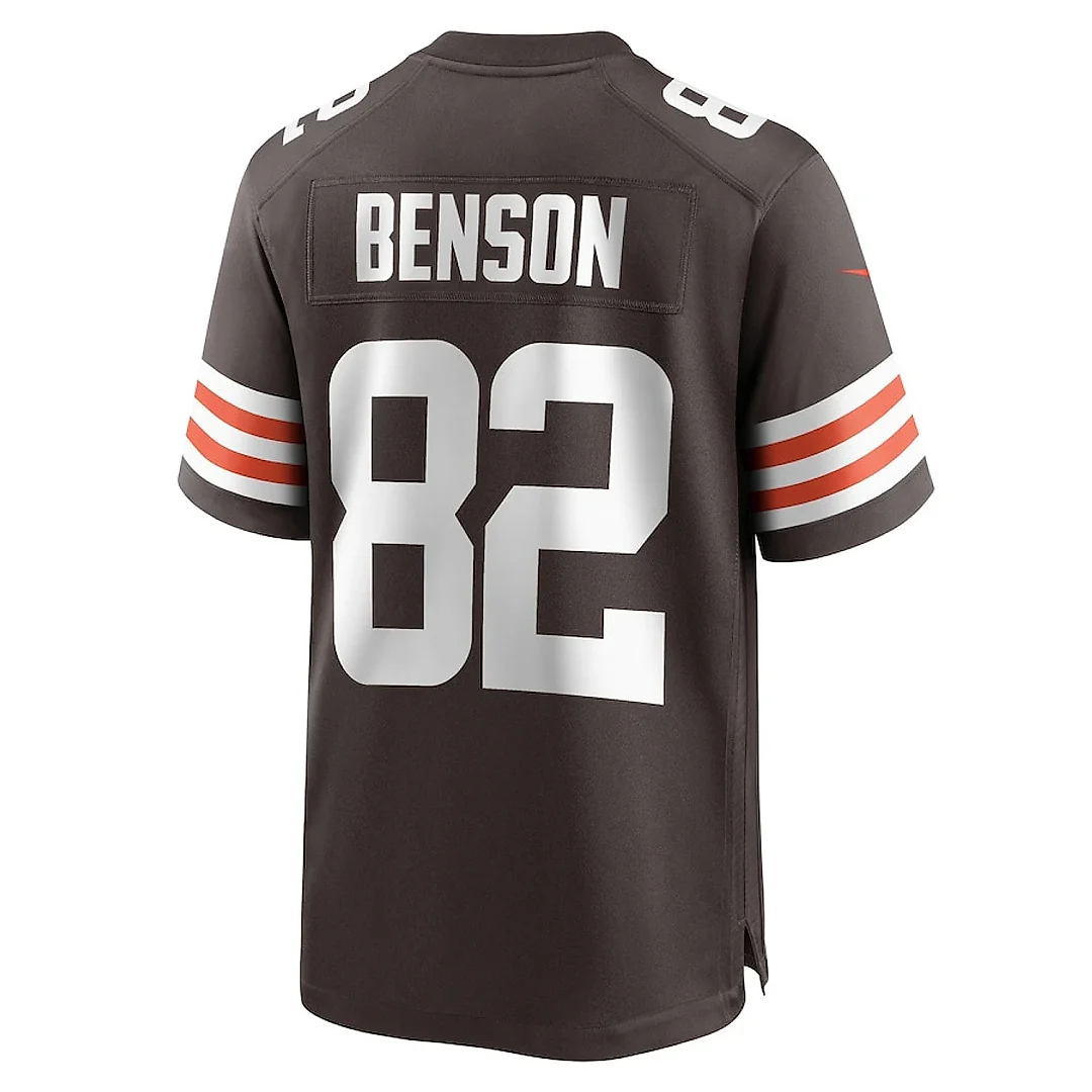 Zennovawear Trinity Benson 82 Cleveland Browns Team Game Jersey - Brown