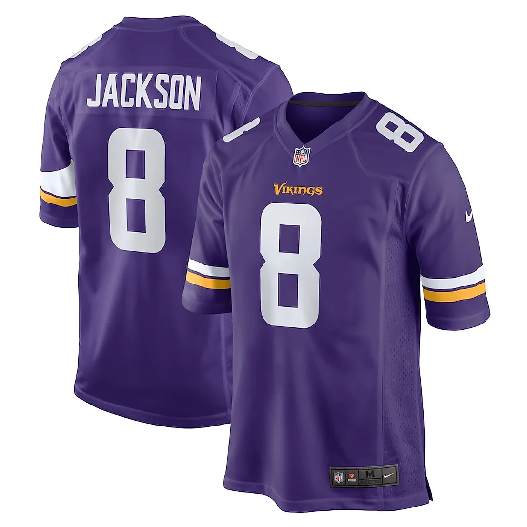 Zennovawear Trishton Jackson 8 Minnesota Vikings Game Men Jersey - Purple