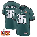 Zennovawear Tristin McCollum 36 Philadelphia Eagles Super Bowl LIX Jersey - Men's - Midnight Green