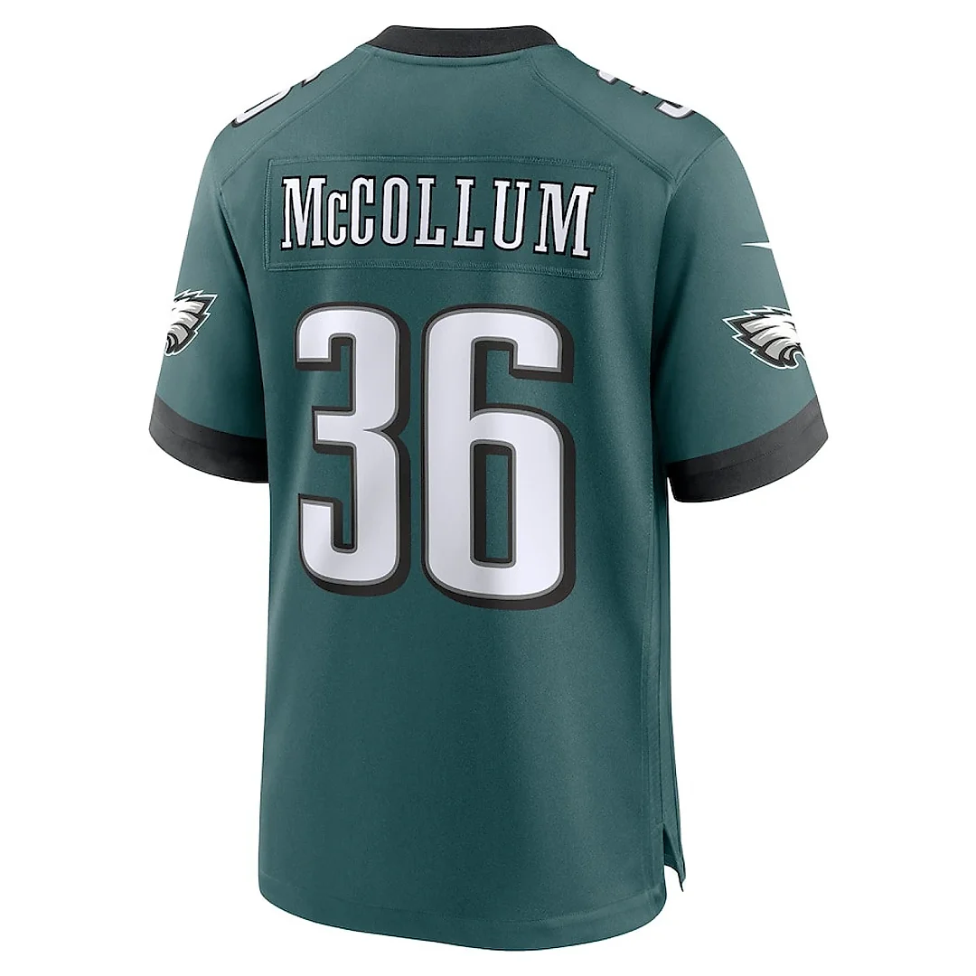 Zennovawear Tristin McCollum 36 Philadelphia Eagles Team Game Men Jersey - Midnight Green