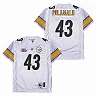 Zennovawear Troy Polamalu 43 Pittsburgh Steelers Super Bowl XL Retro Throwback Men Jersey - White