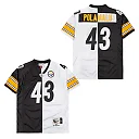 Zennovawear Troy Polamalu 43 Pittsburgh Steelers Two-Toned Retro Throwback Men Jersey - Black/White