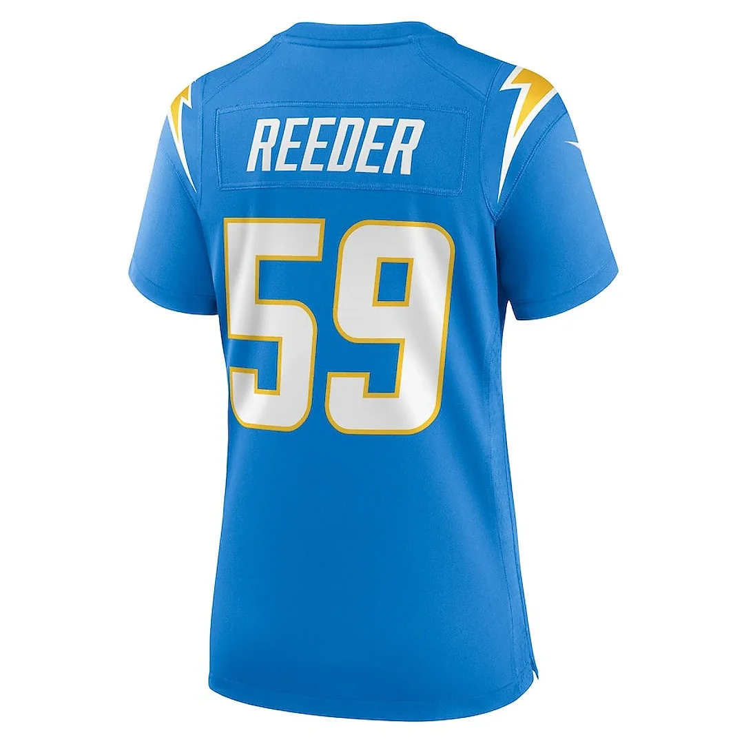 Zennovawear Troy Reeder 59 Los Angeles Chargers Women's Game Jersey - Powder Blue