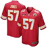 Zennovawear Truman Jones 57 Kansas City Chiefs AFC Champions Patch Game Men Jersey - Red