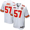 Zennovawear Truman Jones 57 Kansas City Chiefs AFC Champions Patch Game Men Jersey - White