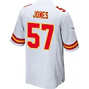 Zennovawear Truman Jones 57 Kansas City Chiefs AFC Champions Patch Game Men Jersey - White