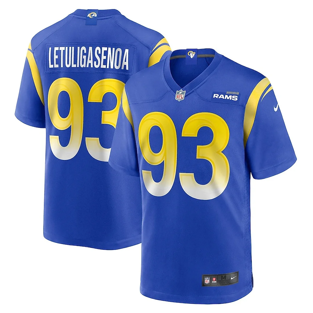 Zennovawear Tuli Letuligasenoa 93 Los Angeles Rams Game Men Jersey - Royal